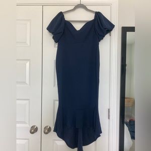 Fit and flair maternity midi dress